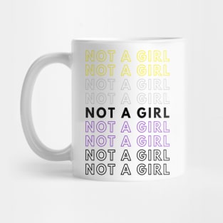 Not A Girl | Nonbinary Pride Gift | Christmas Present for Enby Mug